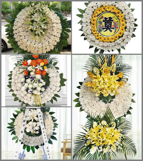 山东济宁梁山县水泊街道石头园村花圈速递